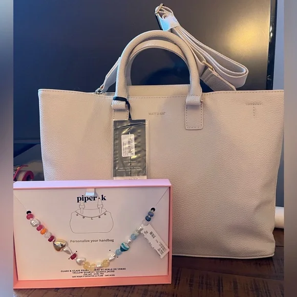 MATT & NAT Elegant & Spacious White Laptop Bag NWT + $20 USD Value Gift - Picture 10 of 16